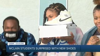 McLain High School Students surprised with new shoes