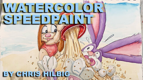 Watercolor SpeedPaint - Color Rough For "Beach Fun"