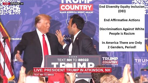 Vivek Ramaswamy Suspends 2024 Campaign, Endorses President Trump in Atkinson, NH After Historic Win in IA. 1/16/24