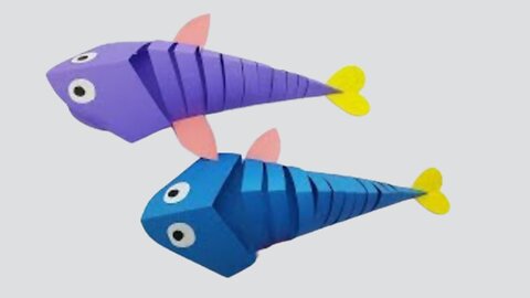 DIY Paper Craft Fish /Paper craft idea / Paper fish making / How to make paperfishhow to make paper