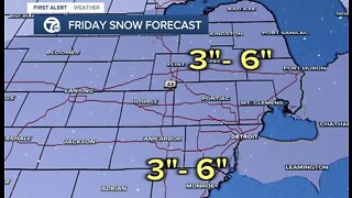 Friday's metro Detroit storm forecast