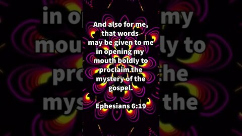 PRAY FOR BOLDNESS! | CHRISTIAN BIBLE VERSES TODAY | Ephesians 6:19