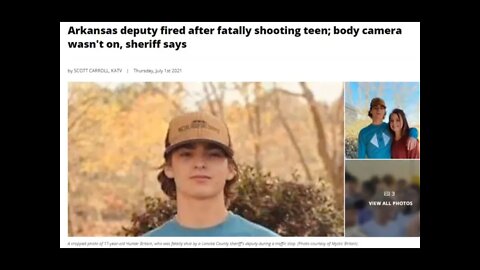 Arkansas Sheriff Sgt Davis Shoots Unarmed 17 Year Old Kid - Was In Fear Of His Life - Earning Hate
