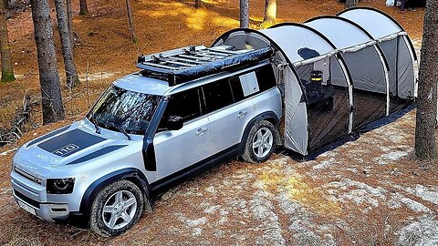 💰 MILLION DOLLAR CAMPING?? 🚀HI-TECH FUTURE OUTDOOR LIFE / Land Rover DEFENDER