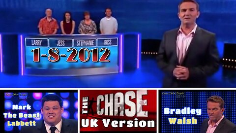 Bradley Walsh | Mark "The Beast" Labbett | The Chase UK Version (1-8-2012) Full Episode | Game Shows