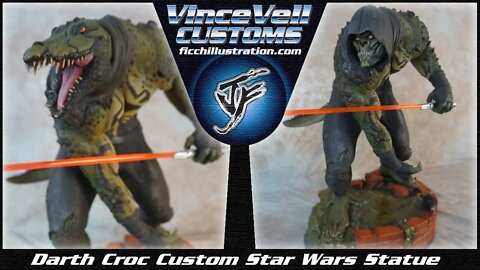 Darth Gator Star Wars Custom Statue from Sideshow Killer Croc