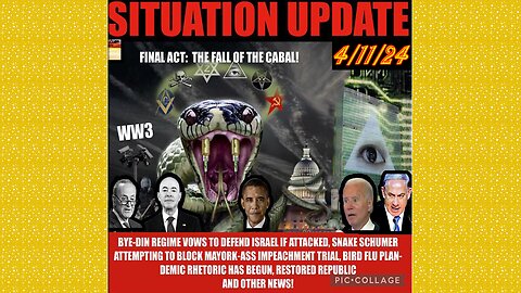 SITUATION UPDATE 4/11/24- AI System Used To Bomb Gaza,Global Financial Crises,Cabal/Deep State Mafia