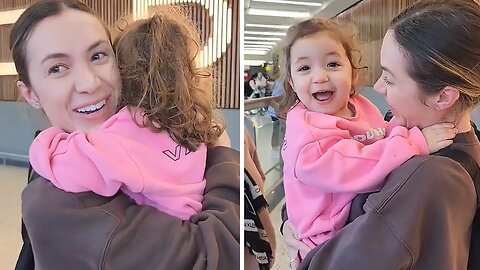 Mommy & Daughter Have The Cutest Airport Reunion
