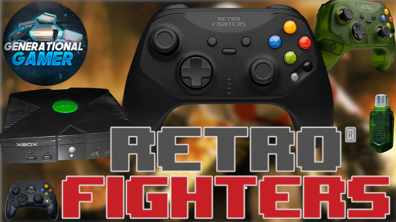 Retro Fighters Hunter Wireless Original Xbox Controller (Black