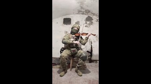 🇺🇦GraphicWar🔥Trench Melody Front Line Hero Plays Violin - Ukraine Armed Forces(ZSU)