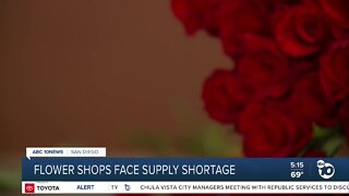 Flower shops face supply chain shortage