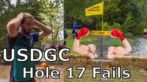 USDGC - HOLE 17 WREAKING HAVOC ON DISC GOLF LEAD/CHASE CARDS