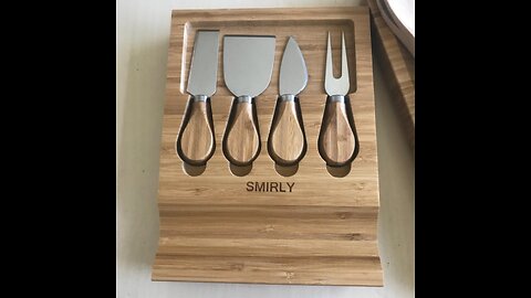 SMIRLY Charcuterie Boards Gift Set: Large Charcuterie Board Set, Bamboo Cheese Board Set - Uniq...
