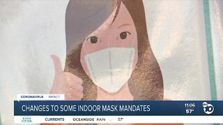 Changes to some indoor mask mandates