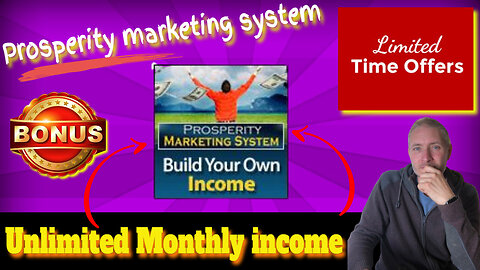 Prosperity Marketing System creates monthly unlimited commissions
