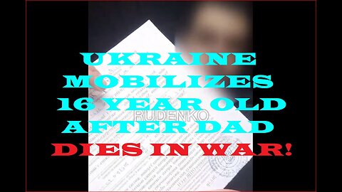 16-Year-old Ukrainian boy is mobilized for war after burying father!