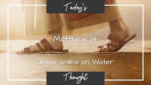 Today's Thought: Matthew 14 - Jesus Walks on Water