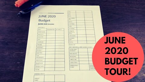 JUNE 2020 BUDGET WORKSHEET TOUR AND A BREAKDOWN OF BUDGET CATEGORIES! OUR DEBT FREE JOURNEY CHANNEL!