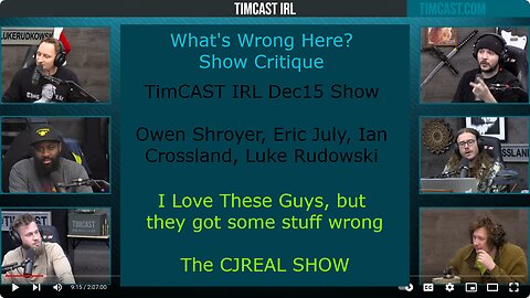 DEC 15 - TIMCAST SHOW CRITIQUE - PRISON REFORM DOESN'T WORK