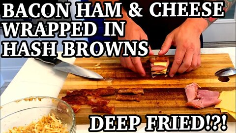 Bacon Ham Cheese Hash Brown Ball | Chomp Chomp Chewy
