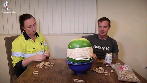 watermelon vs rubberband challenge