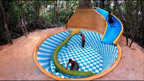- Full Video - Building Water Slide To Underground Dragon Swimming Pool