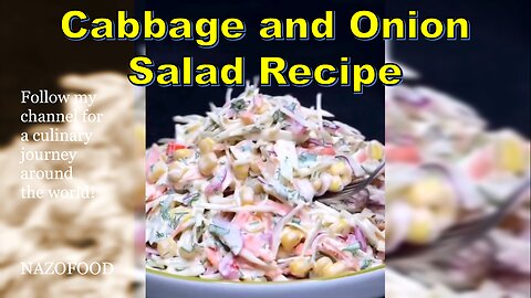 Cabbage and Onion Salad Recipe | رسپی سالاد کلم و پساز #NAZIFOOD