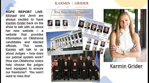 ROPE Report Live - Karmin Grider; More on Oklahoma's Judges