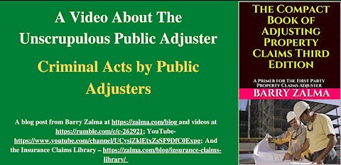 The Unscrupulous Public Adjuster
