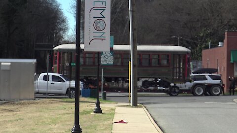 Charlotte Trolley 85 Crossing The Norfolk Southern Main Line In Belmont