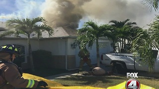 Cape Coral house fire injuries firefighter