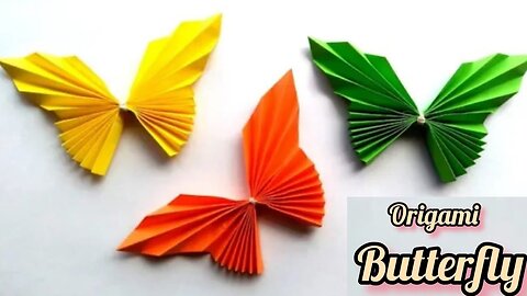 Easy Paper Butterfly Origami - Cute & Easy Butterfly DIY / Origami for Beginners step by step