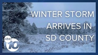Winter storm hits San Diego County