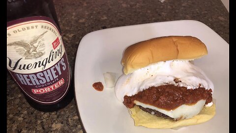 CHOCOLATE & MARSHMALLOW! Yuengling Hershey's Chocolate Porter & Marshmallow Chili Cheeseburger!