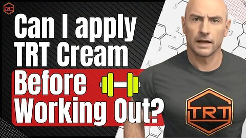 Applying Scrotal TRT Cream Before Gym / Exercise