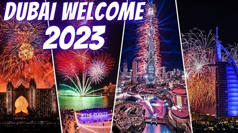 Burj Khalifa Fireworks New Year 2023. #dubai #newyear