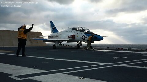 Flight Ops, Jan 17th 2020. T-45 Goshawk aboard USS Gerald R. Ford - @GEORGEnews #KnowYourMil