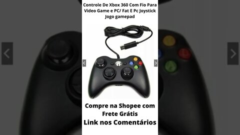 Controle De Xbox 360 Com Fio Para Video Game e PC Fat E Pc Joystick Jogo gamepad #shorts