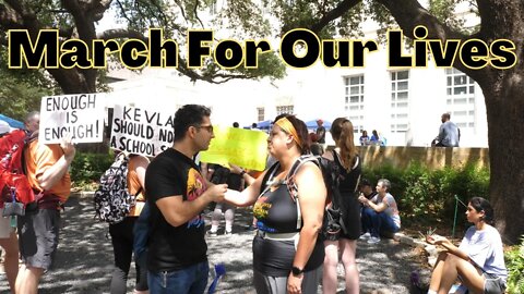 Interviewing People At March For Our Lives Houston 2022 (Cops Tried Kicking Me Out)