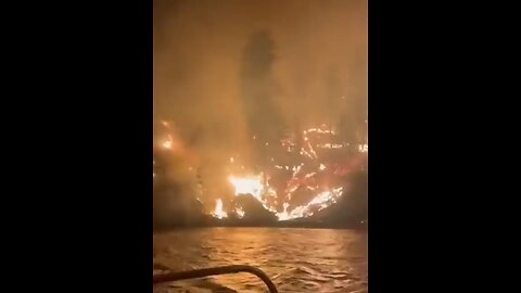 Canada BC fires blaze devastation views from the lake still burning?
