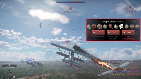 War Thunder - 1.0 Reserve CR.32 dominates match & no deaths / 1.0 Reserve CR.32 domina la partita e nessun morto