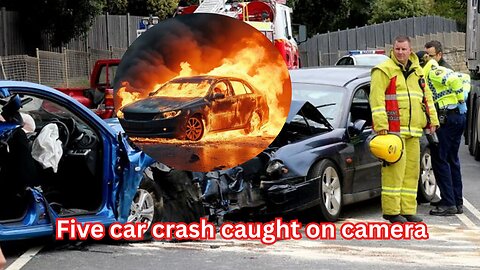 Five car crash caught on camera