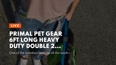 Primal Pet Gear 6ft Long Heavy Duty Double 2 Handle Dog Leash for Large and Medium Dogs, Tough...