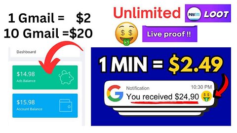 🤑Get Paid $2.49 Every Min 💸 Watching Google Ads🤑