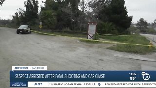 Suspect arrested after fatal shooting and car chase