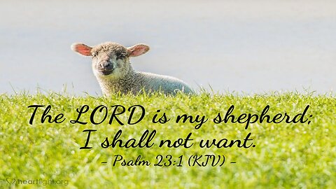 The Lord Is My Shepherd - Psalm 23 Lyrics Video