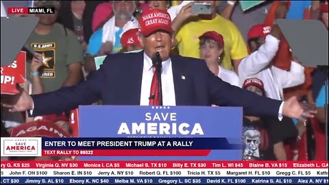 Latinos Rally For Trump In The Rain (Patriotic)