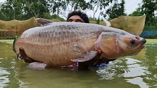 Fishing technique || my village fishing