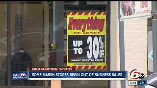 Marsh stores that will close next month after liquidation sales
