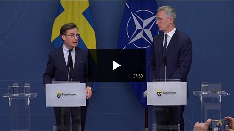 Statsminister Ulf Kristersson tog emot Natos generalsekreterare Jens Stoltenberg